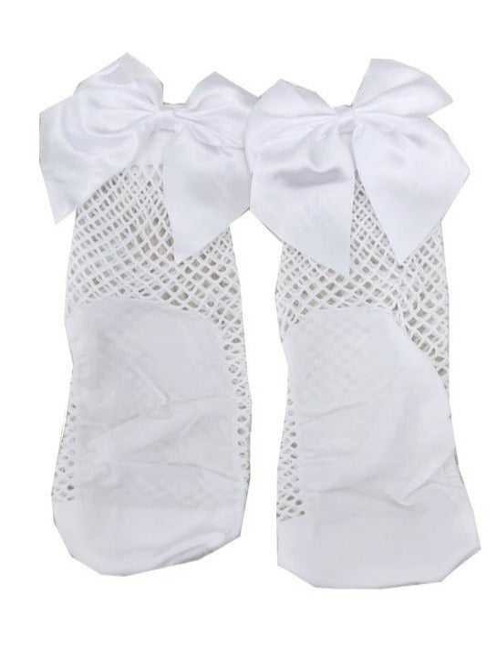 フィッシュネットバックリボンソックス - LilyBlack