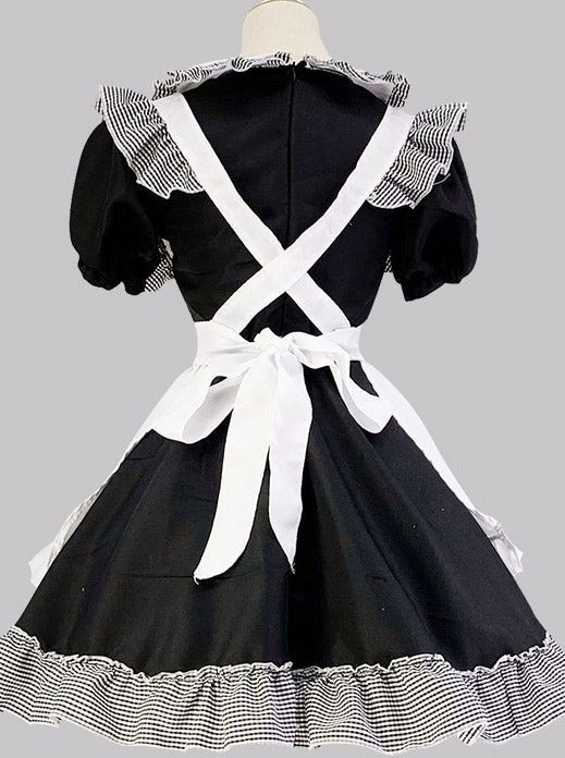 ギンガムチェックワンピース+フリルエプロン - Belchic