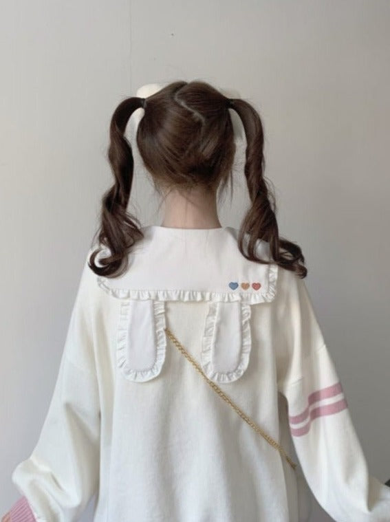 ダブルポケットリボンVネックラインニットカーディガン - LilyBlack