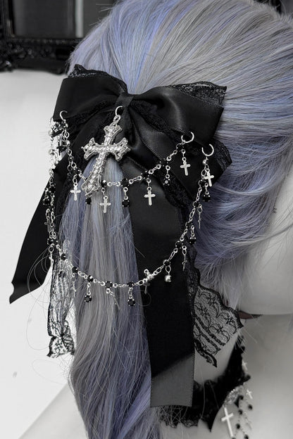 ゴシックレースラインストーンヘアアクセサリー