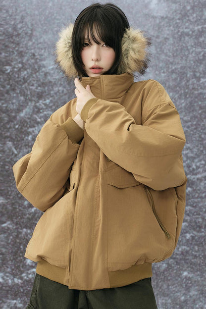 Cotton Padded Stand Collar Jacket