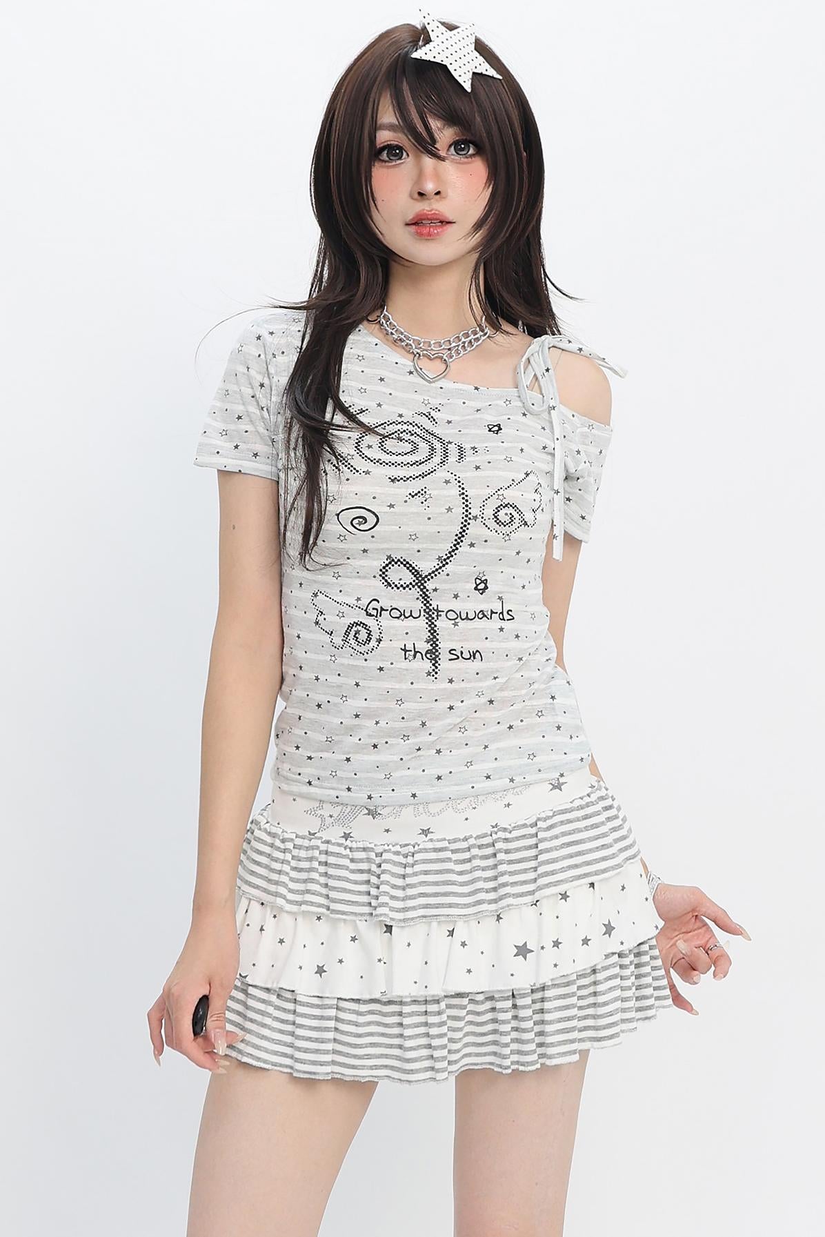 Galaxy Angel Off-Shoulder T-Shirt