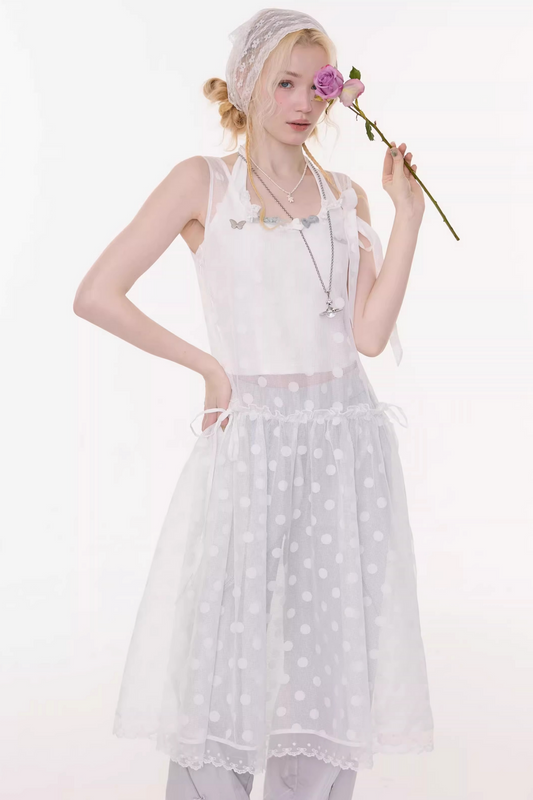 Sweet Sheer Dot Dress