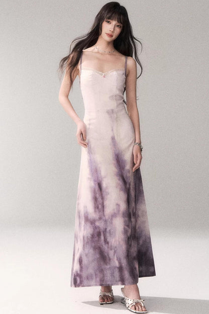 Lila-Abendbrise-Kleid