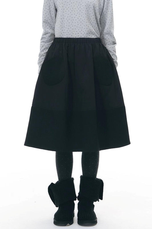 パフィーキルテッドミディアムスカート