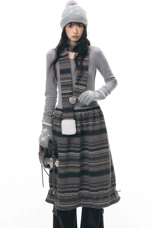 アイランドスリムドレス+スカーフ