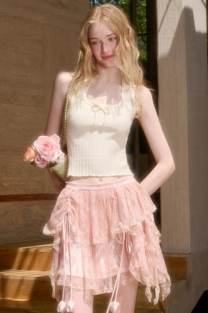 モヘアスイートトップス+スカート