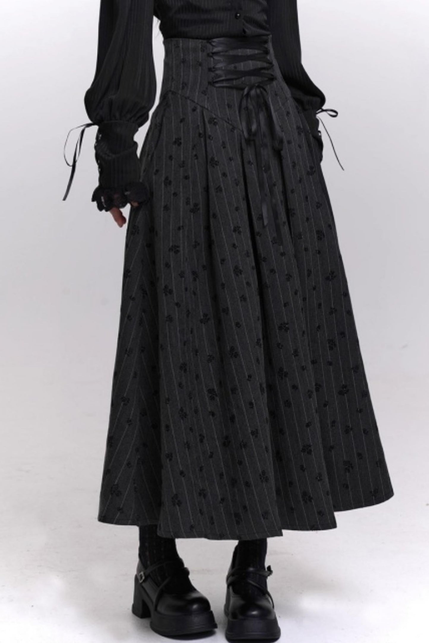 クラシックストライプパターンエーラインスカート