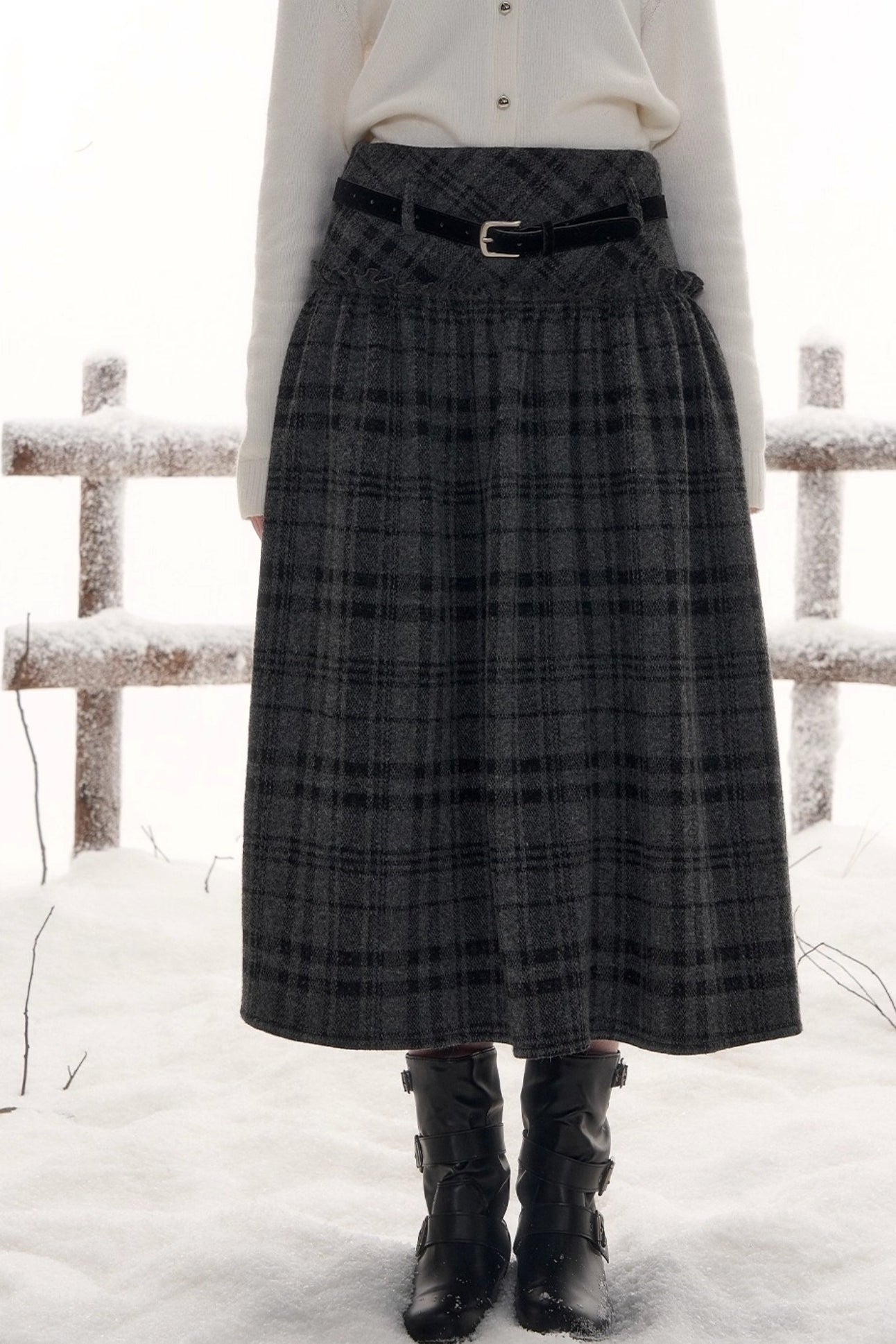 レトロシャーリンミドルスカート