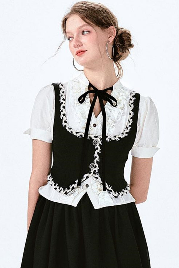 ミンティースパイシーレースパネルベスト