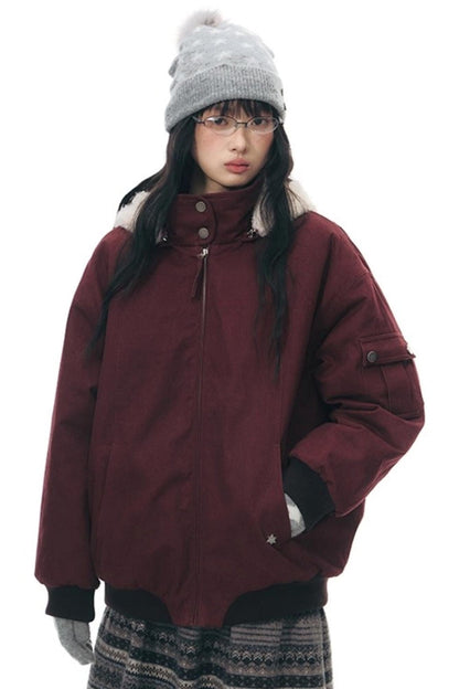 ダークレッドルーズジャケット