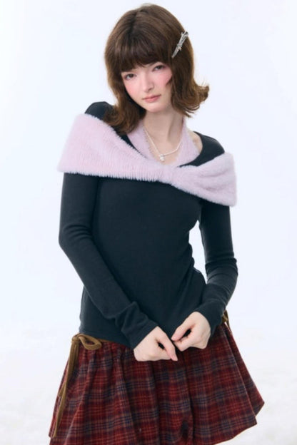 プラッシュボウホルタートップ