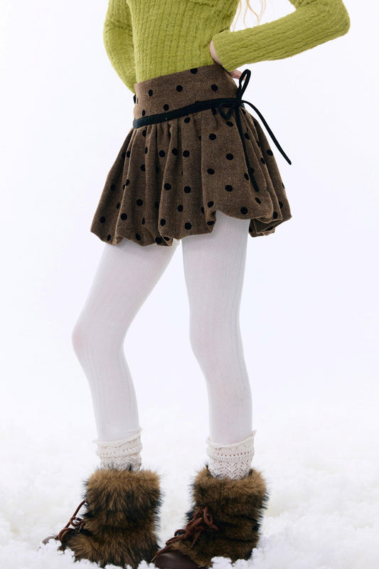 レトロポルカドットスカート