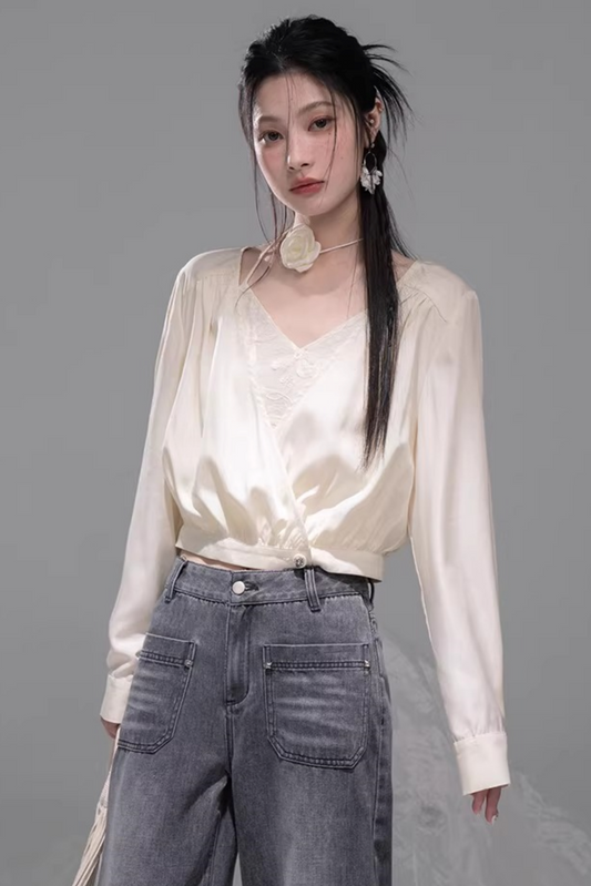 テーラリングトップス+ホルターネックベスト