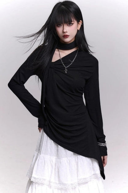 ブラックゴシックロングスリーブトップ
