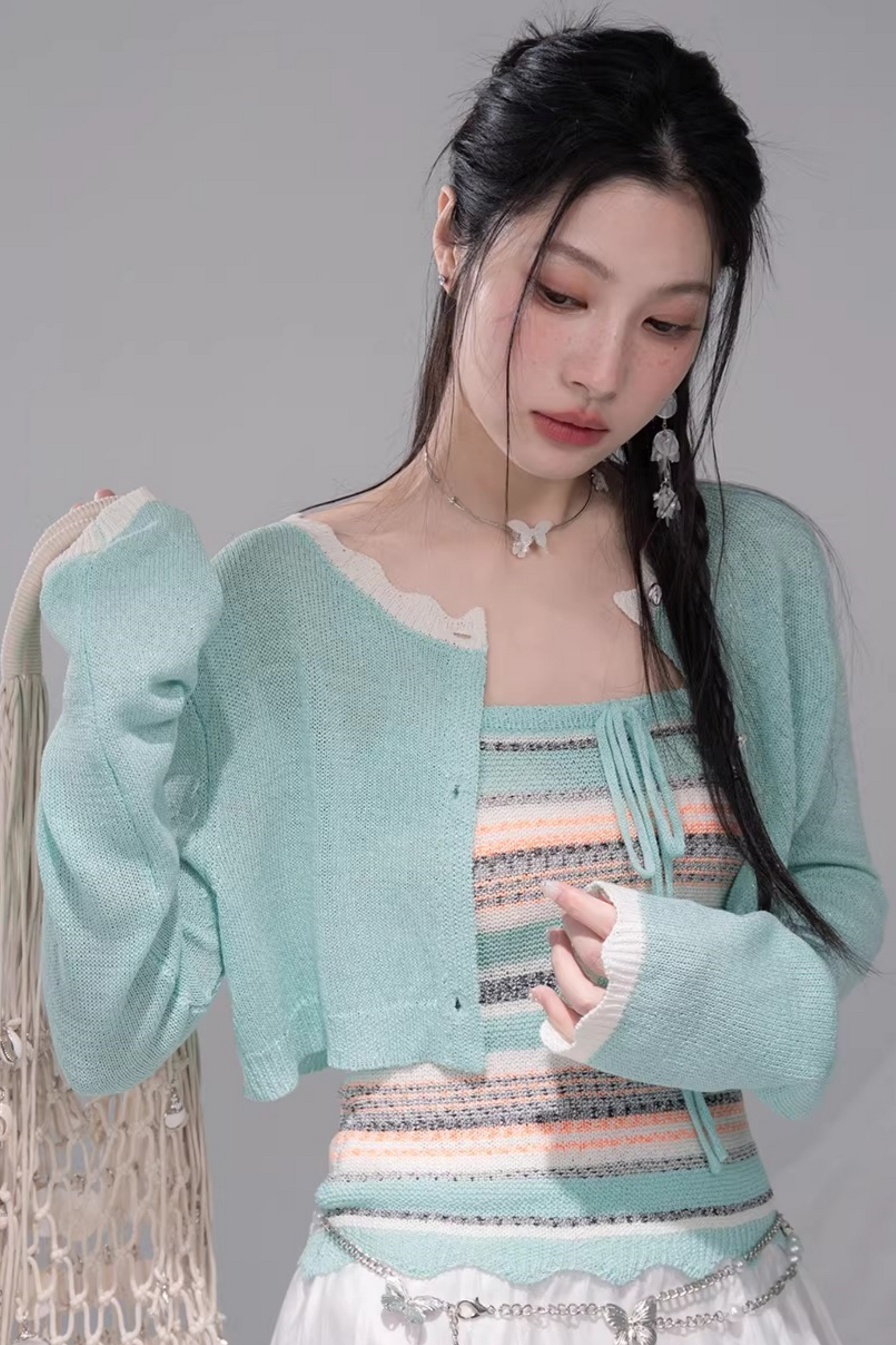 ココナッツブリーズカーディガン+チューブトップ