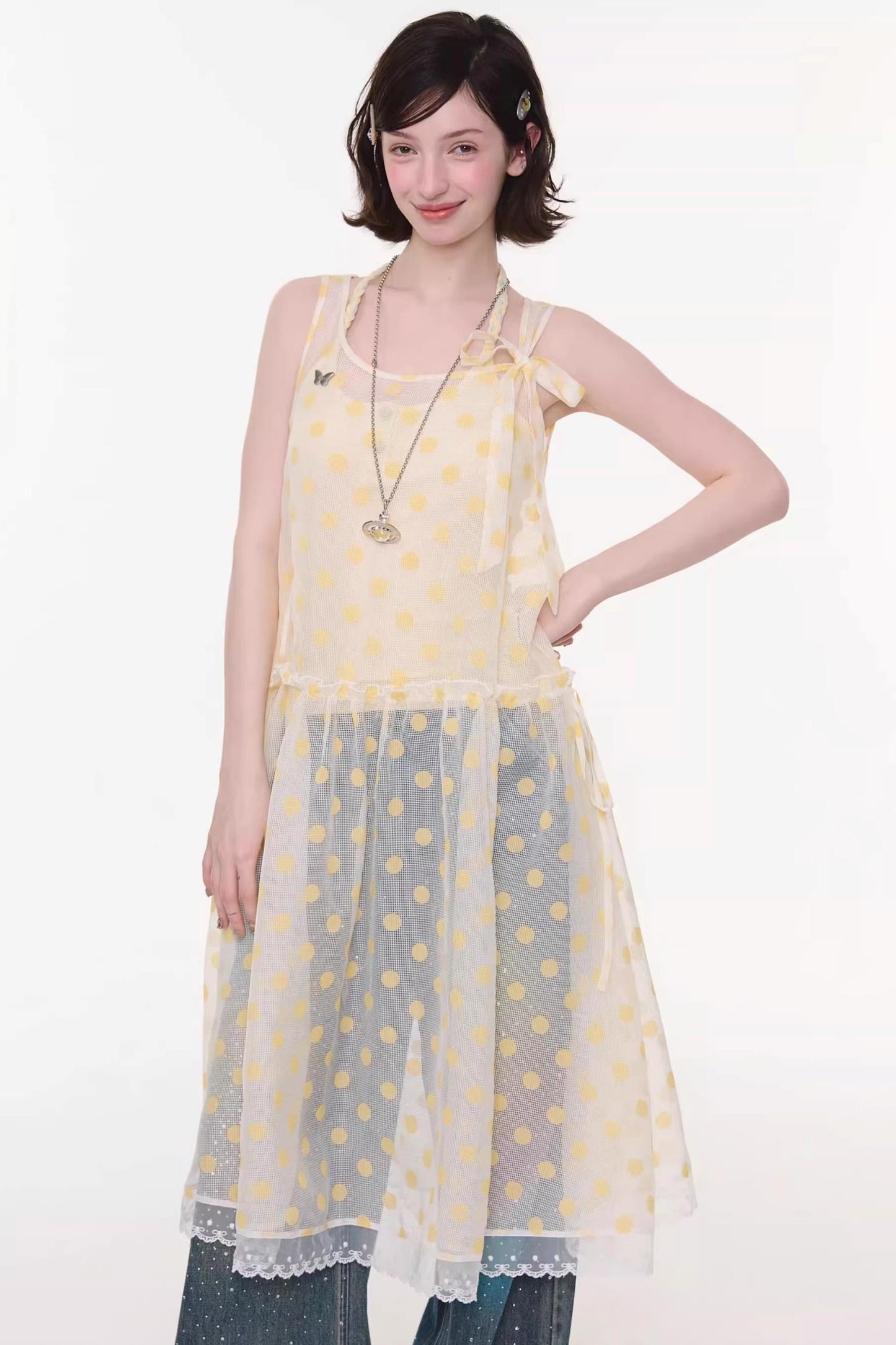 Abito in maglia a pois dolce