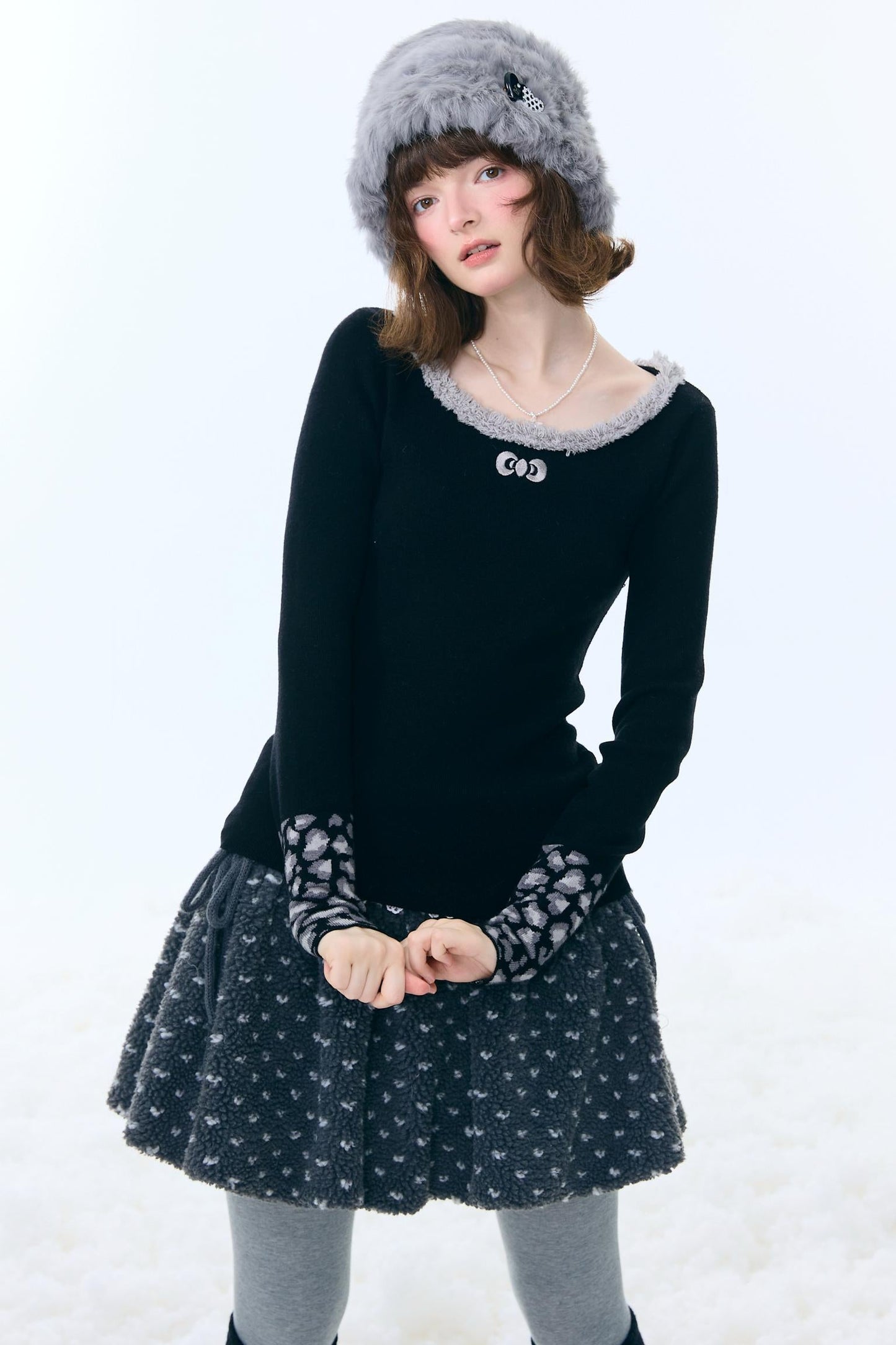 Leopard Print Knit Sweater