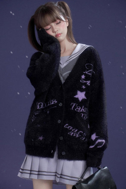 Heart Beat Graffiti Cardigan