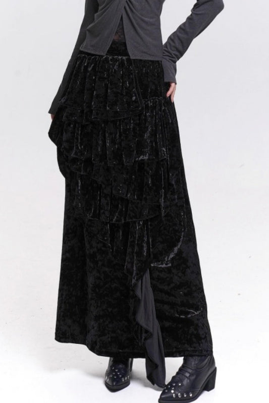 ダークベルベットヘムスカート