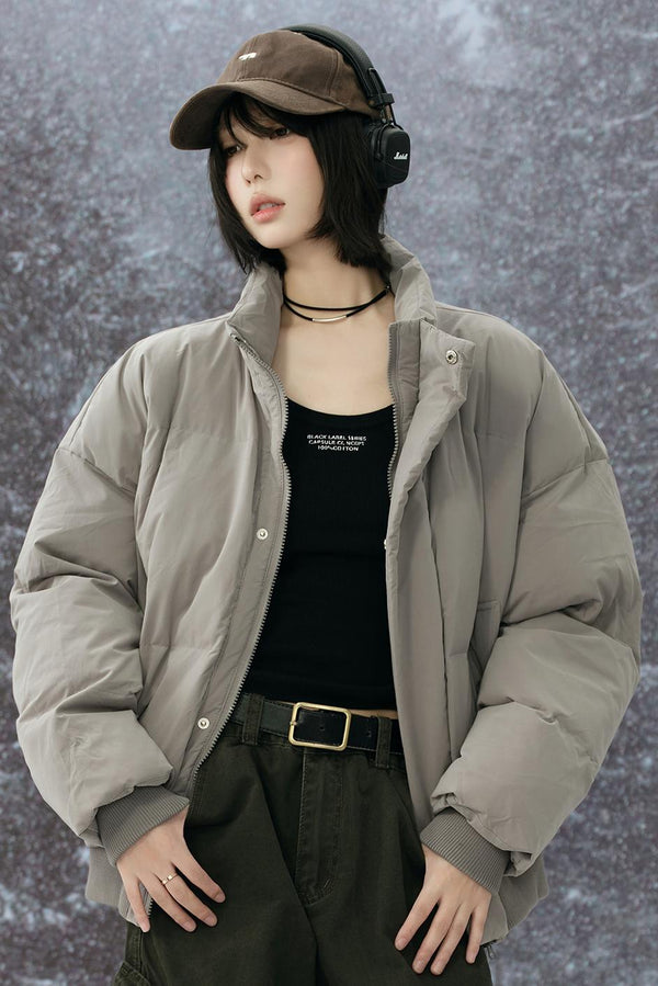 Stand collar padded jacket