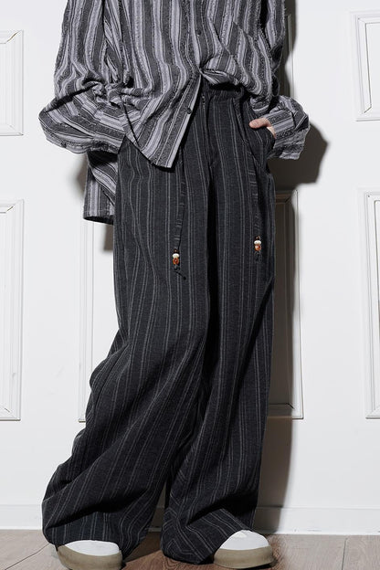 Retro Stripe Wide Pants