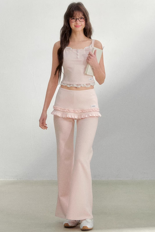 Haut de sport en dentelle Oxygen + Pantalon