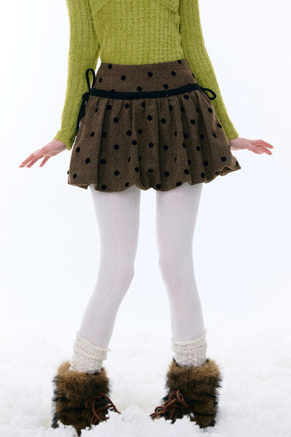 レトロポルカドットスカート