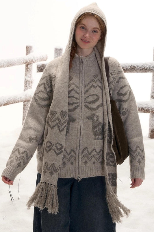 Retro Mode Design Scarf Hat