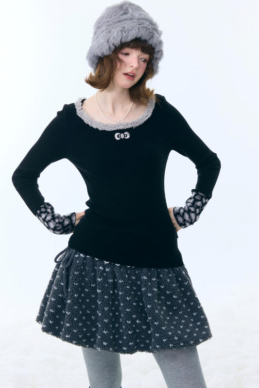 Leopard Print Knit Sweater