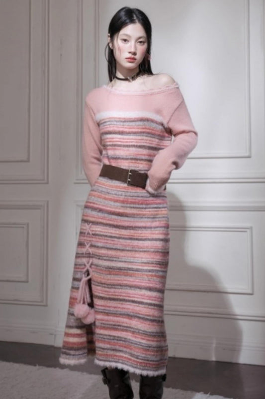 エモーショナルグラデーションボーダードレス