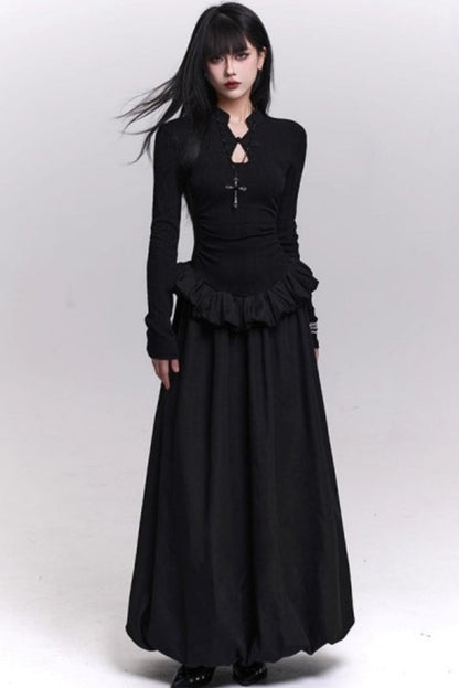 Black Knit Bodycon Dress