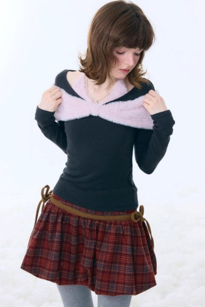 プラッシュボウホルタートップ