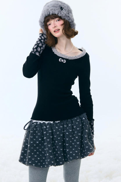 Leopard Print Knit Sweater