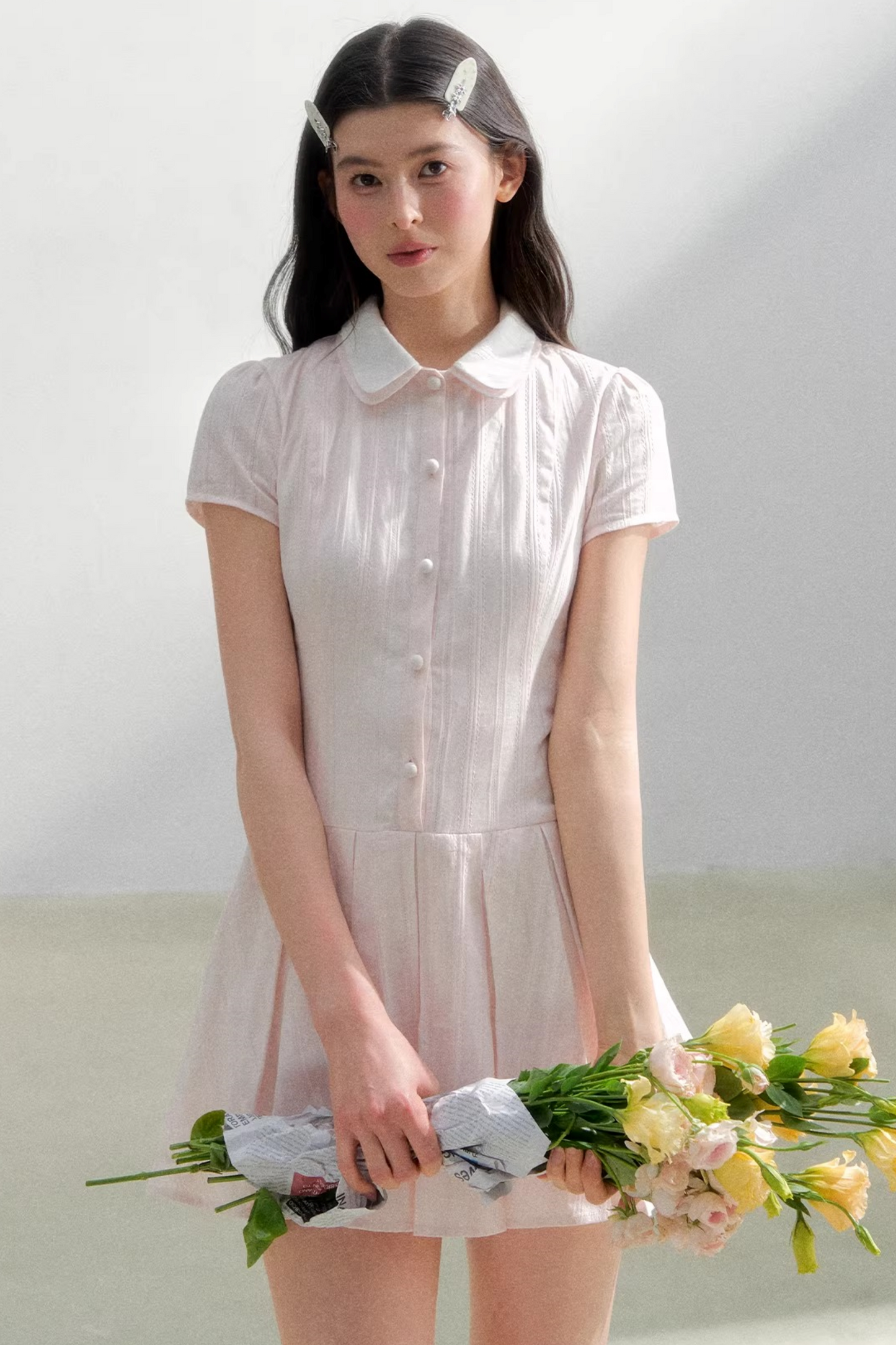 复古学院风衬衫连衣裙