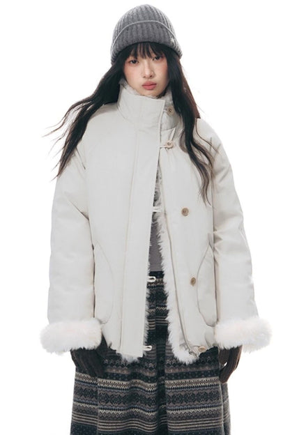 ファーカラーオーバーコットンジャケット