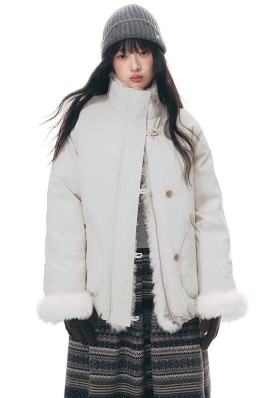 ファーカラーオーバーコットンジャケット