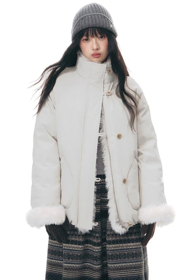 ファーカラーオーバーコットンジャケット