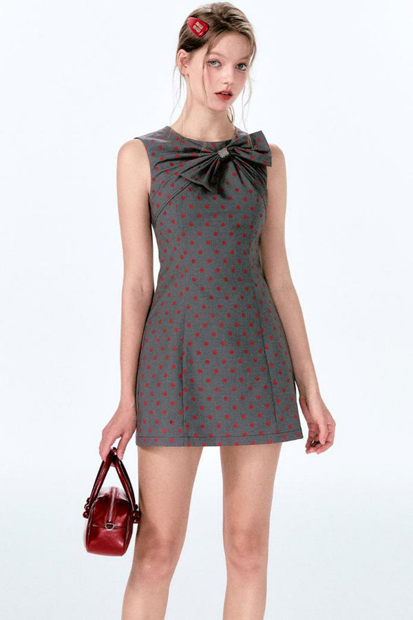 Retro Dot Sleeveless Dress