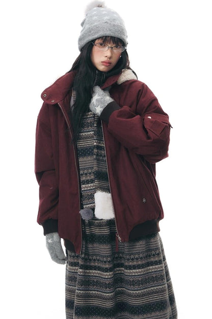 ダークレッドルーズジャケット