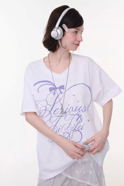 Star Falling V-Neck Top