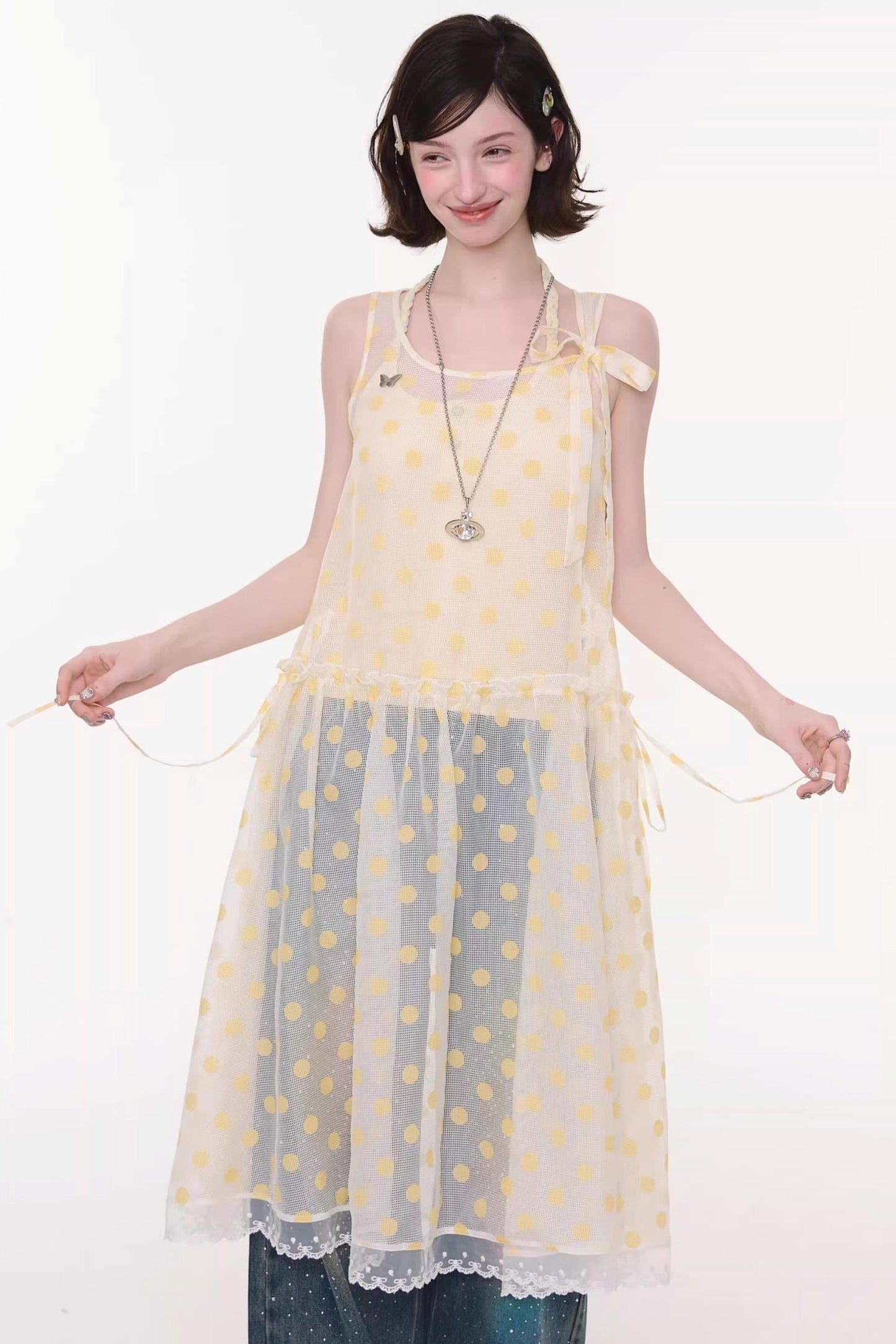 Abito in maglia a pois dolce