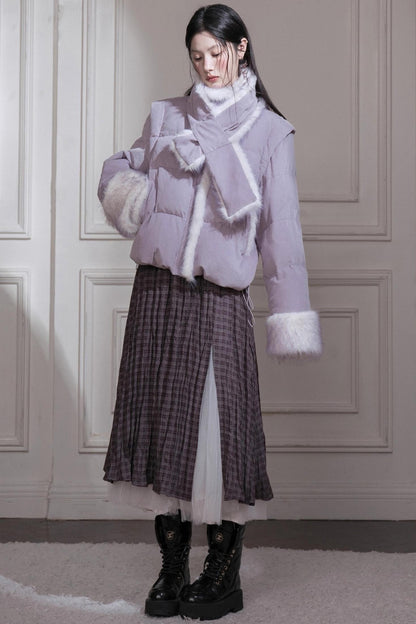 ロマンティックレイヤリングチェックスカート