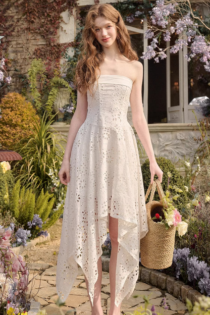 エレガントコットンリボンドレス