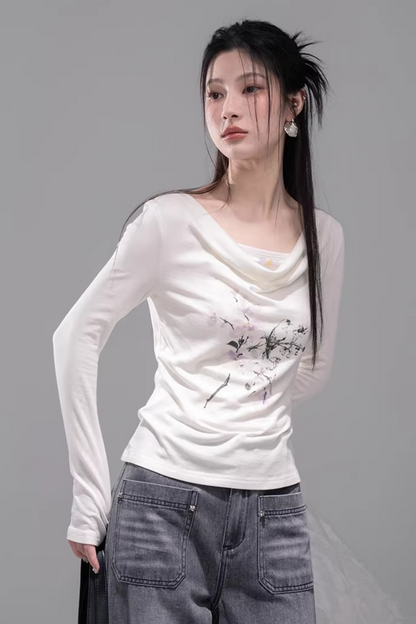 シアースリムトップス+キャミソール