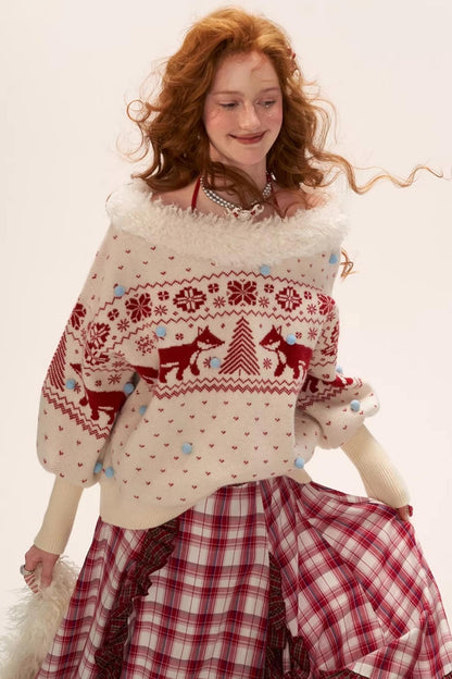Fair Isle Crew Neck Sweater