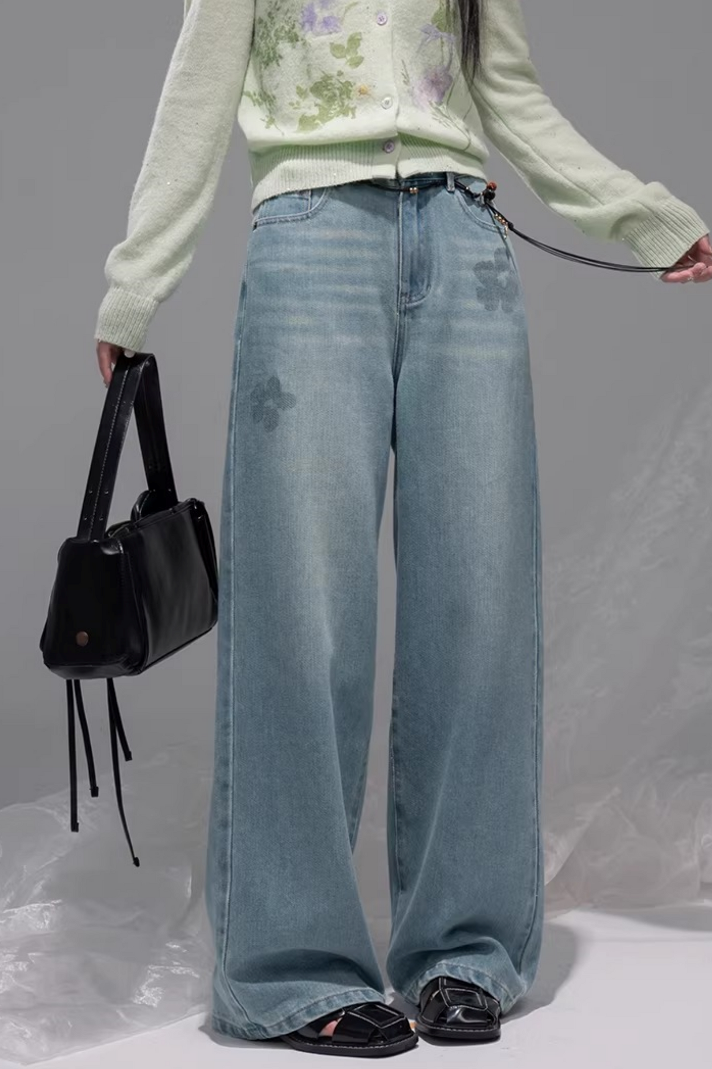 Sea Salt Straight Leg Denim Pants