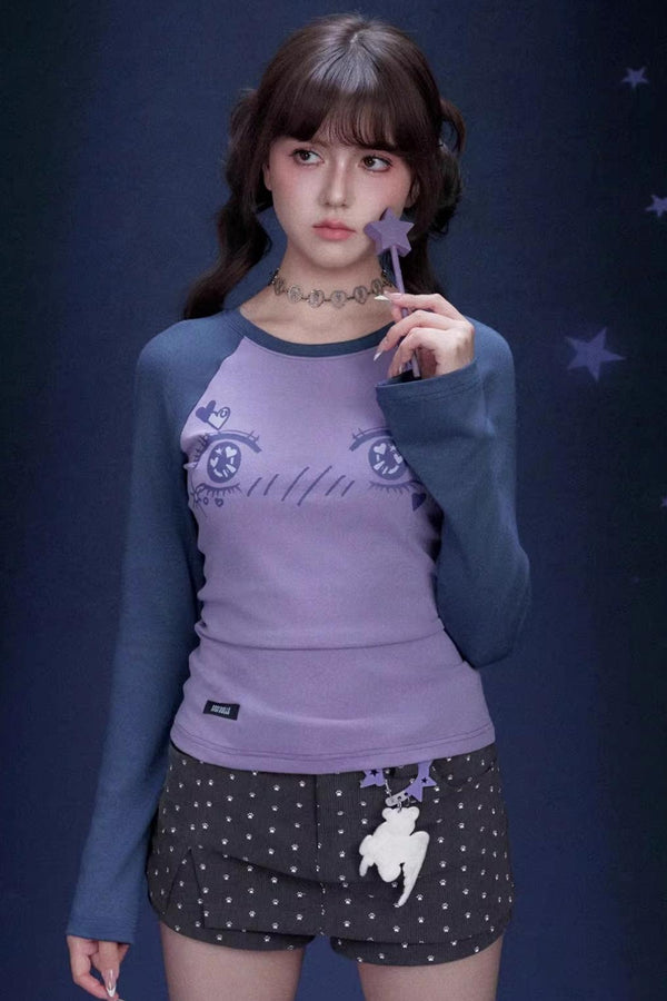 Manga Eye Raglan Blouse