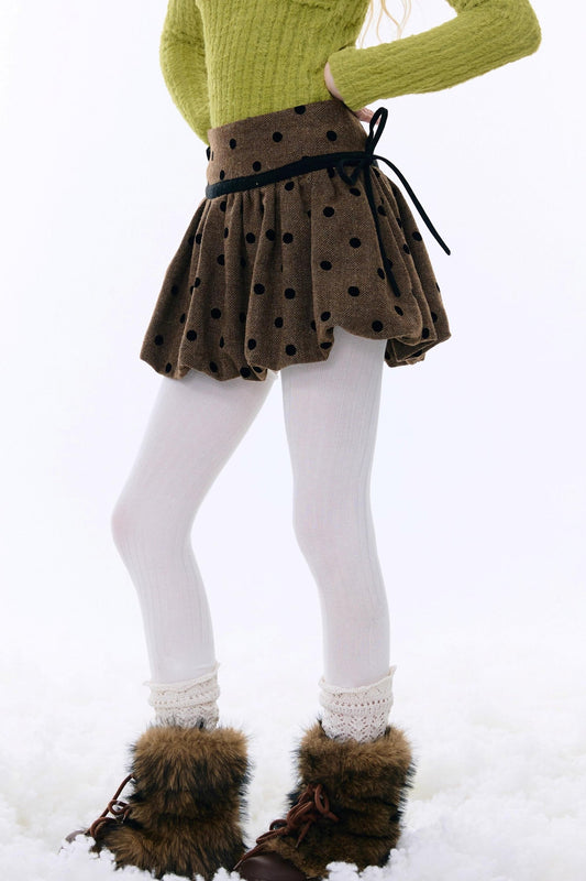 レトロポルカドットスカート