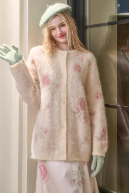 スイートレトロガーリーニットカーディガン